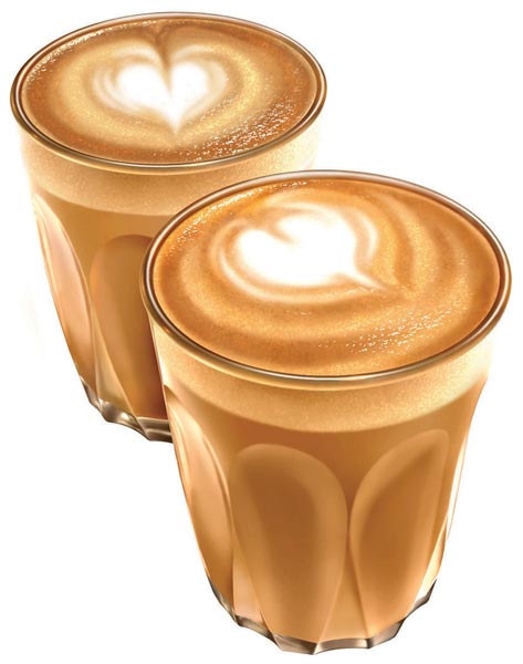 Cafe latte glasses on sale