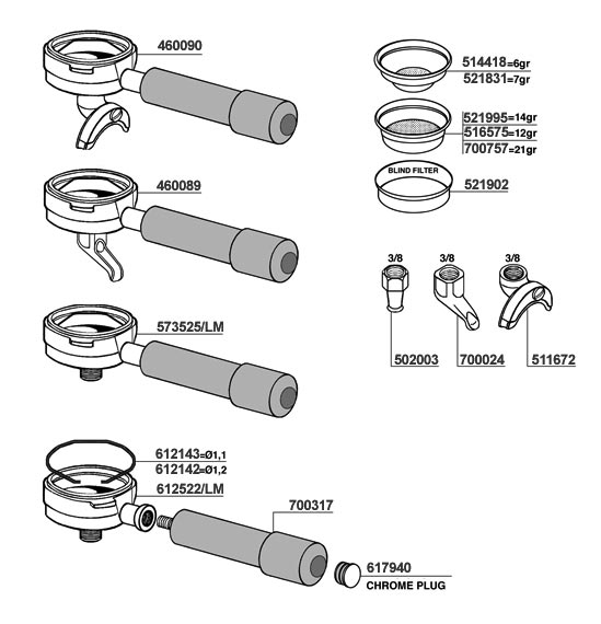 Coffee shop machine parts